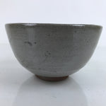 Japanese Ceramic Green Tea Bowl Matcha Chawan Vtg Black Subtle Design Gray CHB54