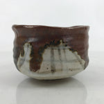 Japanese Ceramic Green Tea Bowl Matcha Chawan Vtg Brown Black White CHB80