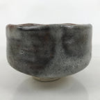 Japanese Ceramic Green Tea Bowl Matcha Chawan Vtg Brown White Glossy CHB75