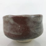 Japanese Ceramic Green Tea Bowl Matcha Chawan Vtg Brown White Glossy CHB75