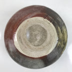 Japanese Ceramic Green Tea Bowl Matcha Chawan Vtg Brown White Glossy CHB75