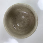 Japanese Ceramic Green Tea Bowl Matcha Chawan Vtg Crackle White Beige CHB61