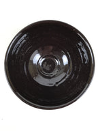 Japanese Ceramic Green Tea Bowl Matcha Chawan Vtg Dark Brown Round Small CHB99