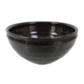 Japanese Ceramic Green Tea Bowl Matcha Chawan Vtg Dark Brown Round Small CHB99