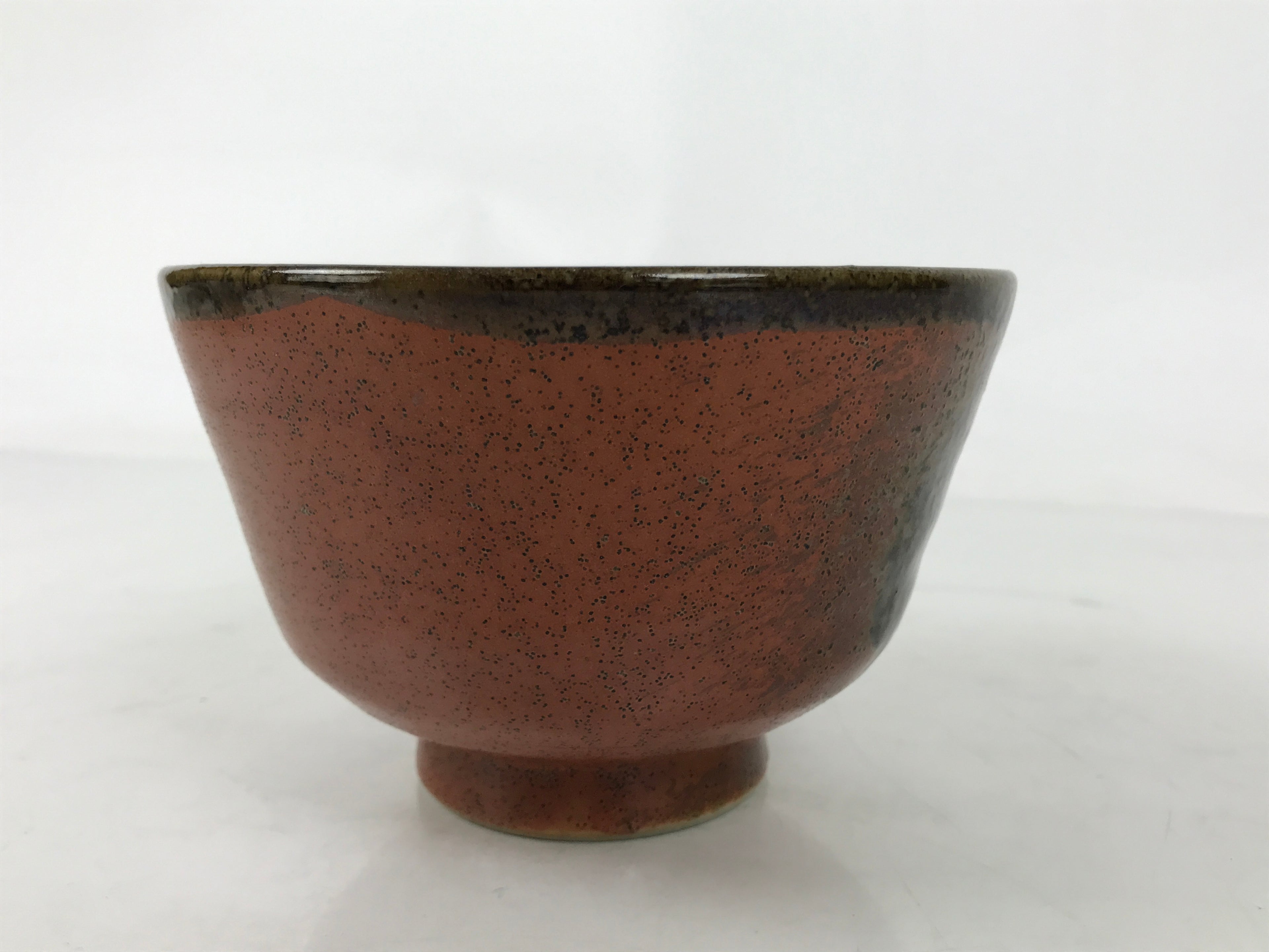 Japanese Ceramic Green Tea Bowl Matcha Chawan Vtg Donburi Kaikan Brown CHB103