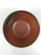 Japanese Ceramic Green Tea Bowl Matcha Chawan Vtg Donburi Kaikan Brown CHB103