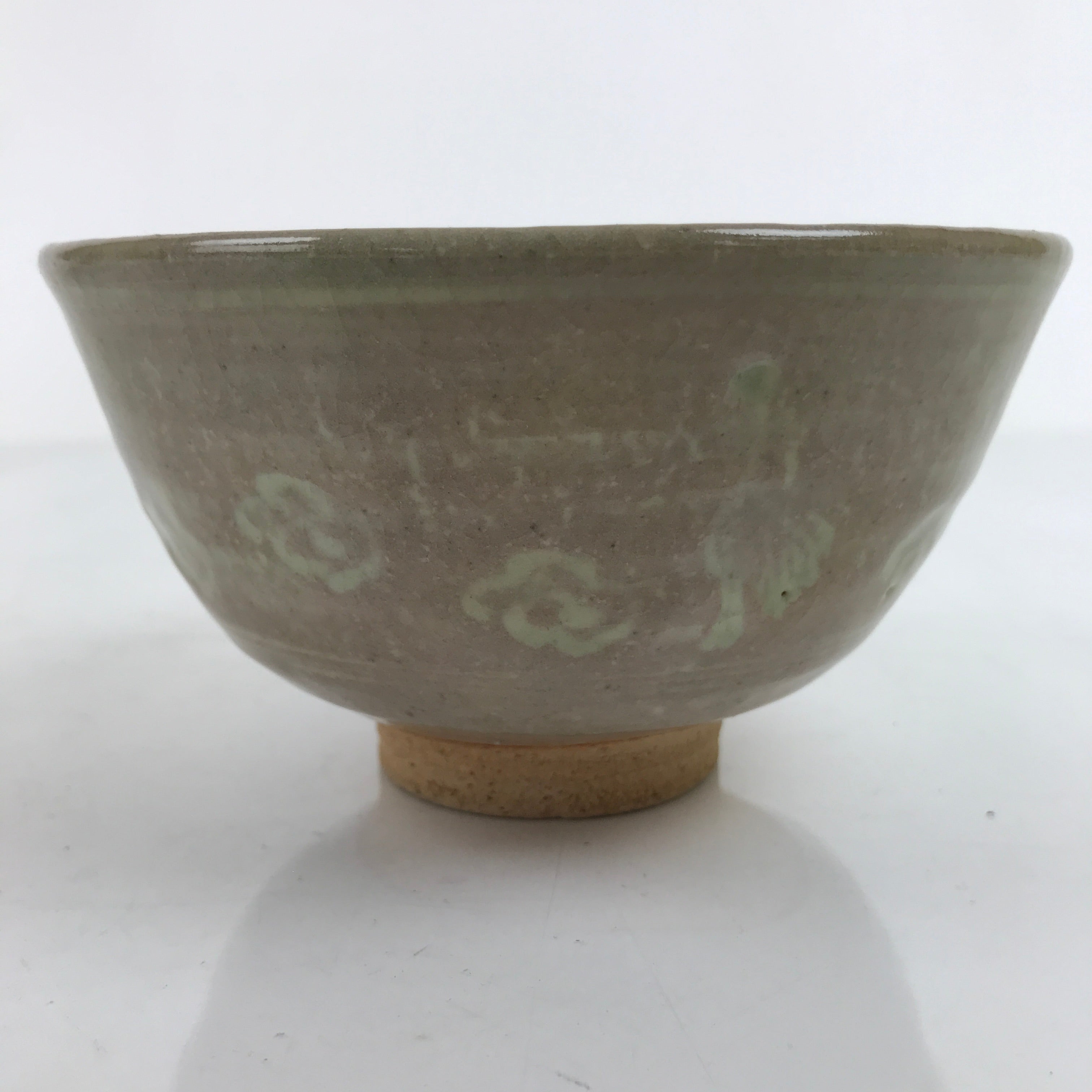 Japanese Ceramic Green Tea Bowl Matcha Chawan Vtg Ducks Brown CHB48