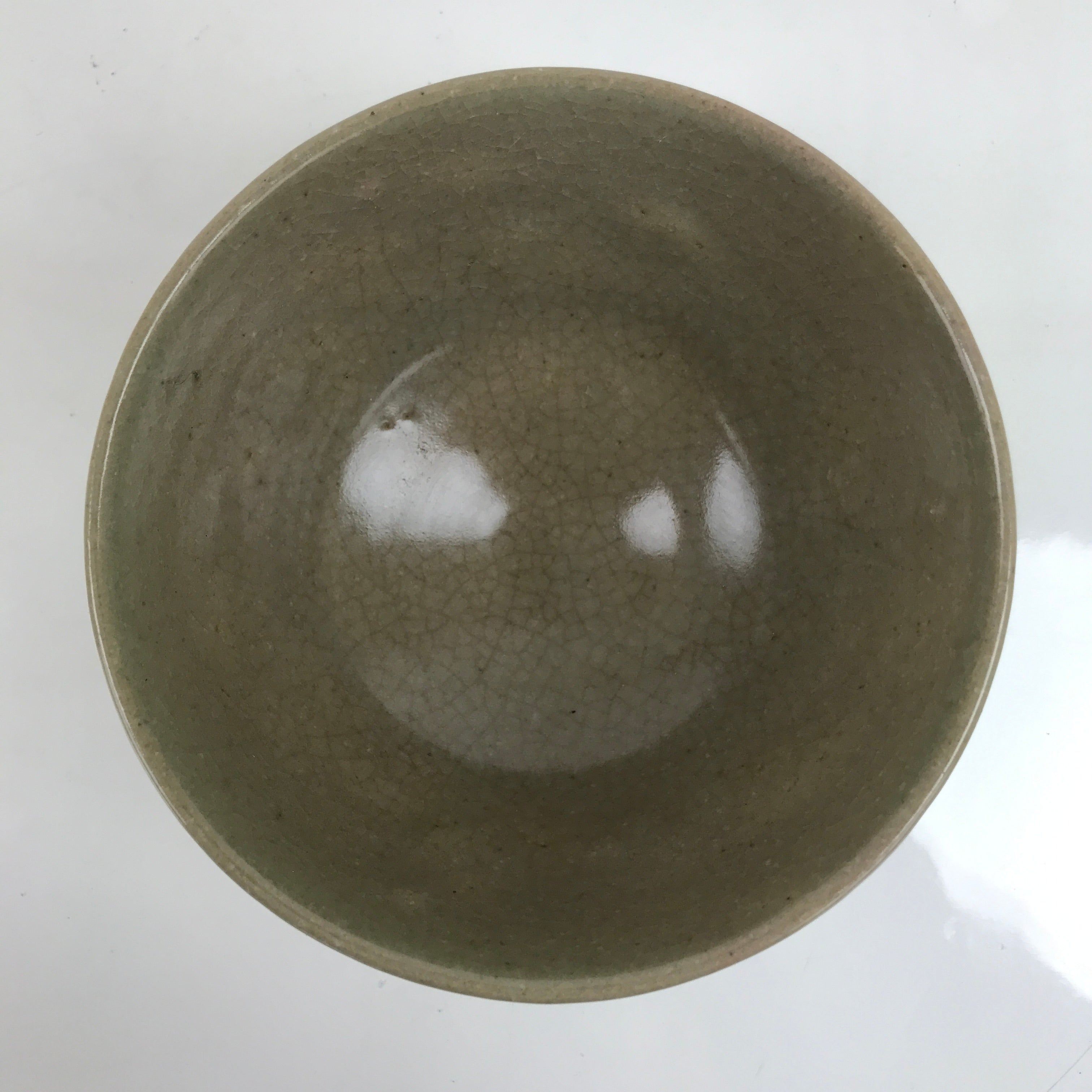 Japanese Ceramic Green Tea Bowl Matcha Chawan Vtg Ducks Brown CHB48