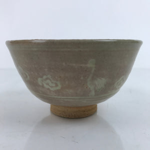 Japanese Ceramic Green Tea Bowl Matcha Chawan Vtg Ducks Gray CHB46