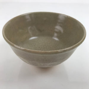 Japanese Ceramic Green Tea Bowl Matcha Chawan Vtg Ducks Gray CHB46