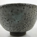 Japanese Ceramic Green Tea Bowl Matcha Chawan Vtg Gray Brown Dots Thick CHB85