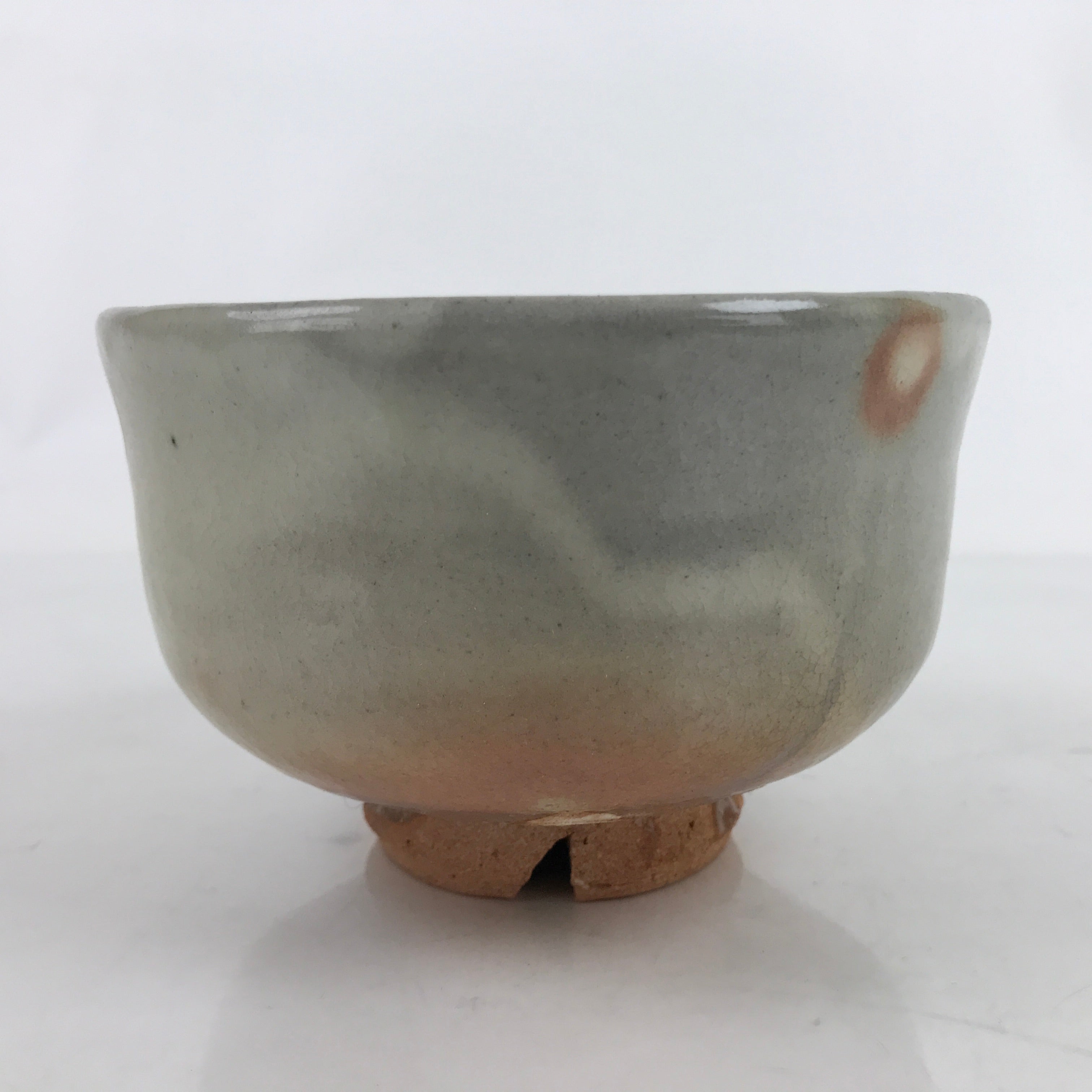 Japanese Ceramic Green Tea Bowl Matcha Chawan Vtg Gray Orange Pink CHB60