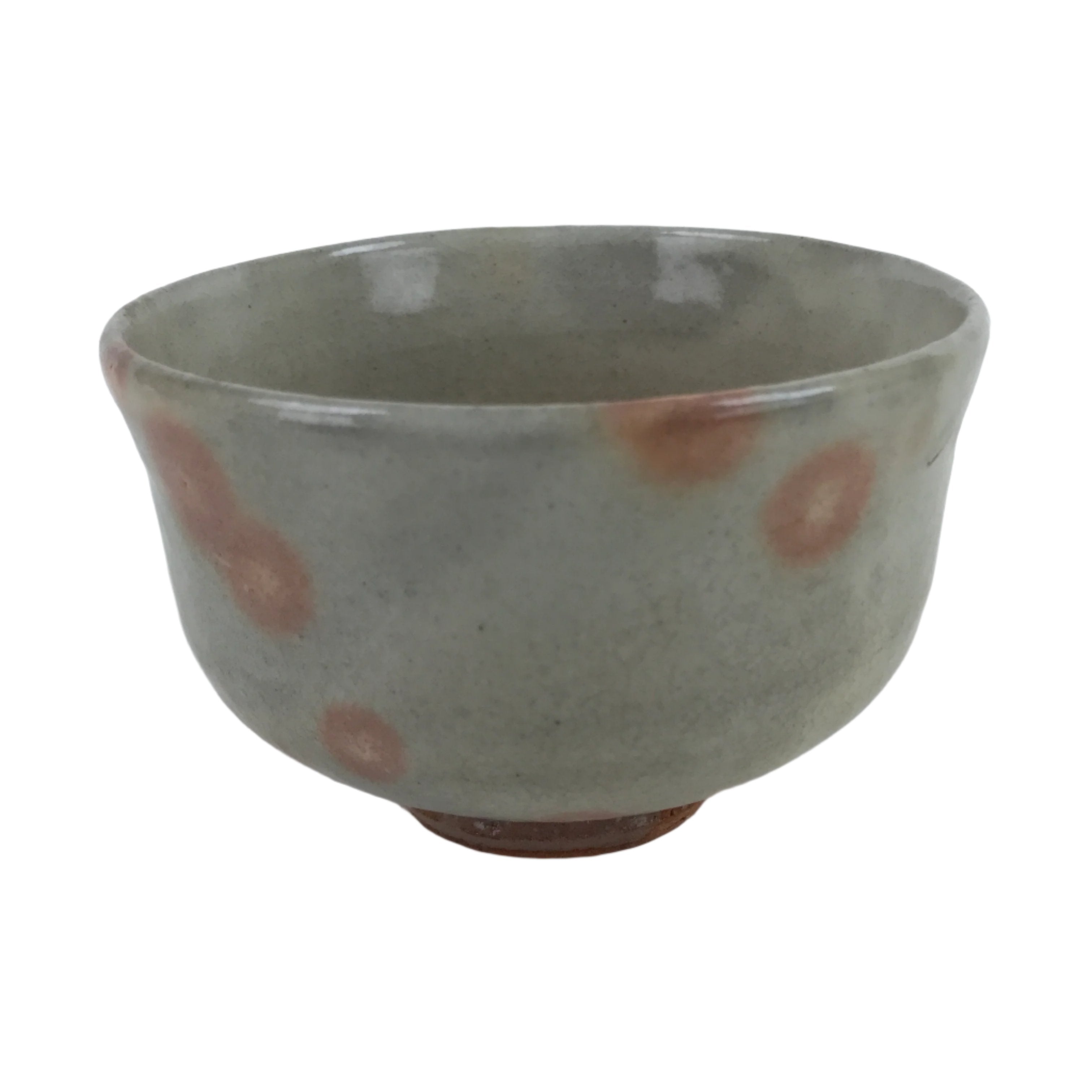 Japanese Ceramic Green Tea Bowl Matcha Chawan Vtg Gray Orange Pink CHB60