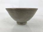 Japanese Ceramic Green Tea Bowl Matcha Chawan Vtg Hagi Ware Gray CHB105