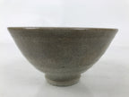 Japanese Ceramic Green Tea Bowl Matcha Chawan Vtg Hagi Ware Gray CHB105