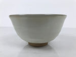 Japanese Ceramic Green Tea Bowl Matcha Chawan Vtg Hagi Ware White Pottery CHB130