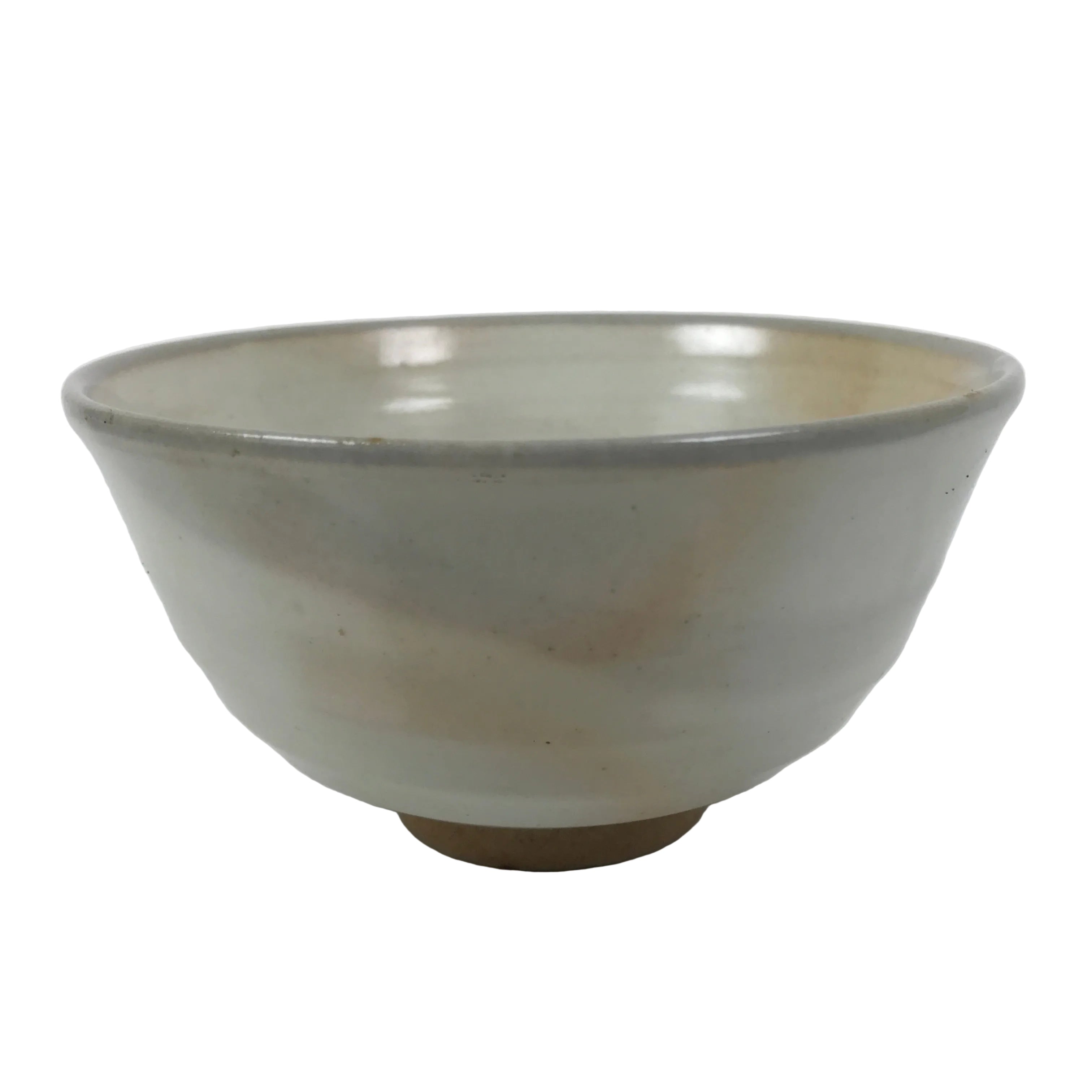 Japanese Ceramic Green Tea Bowl Matcha Chawan Vtg Hagi Ware White Pottery CHB130