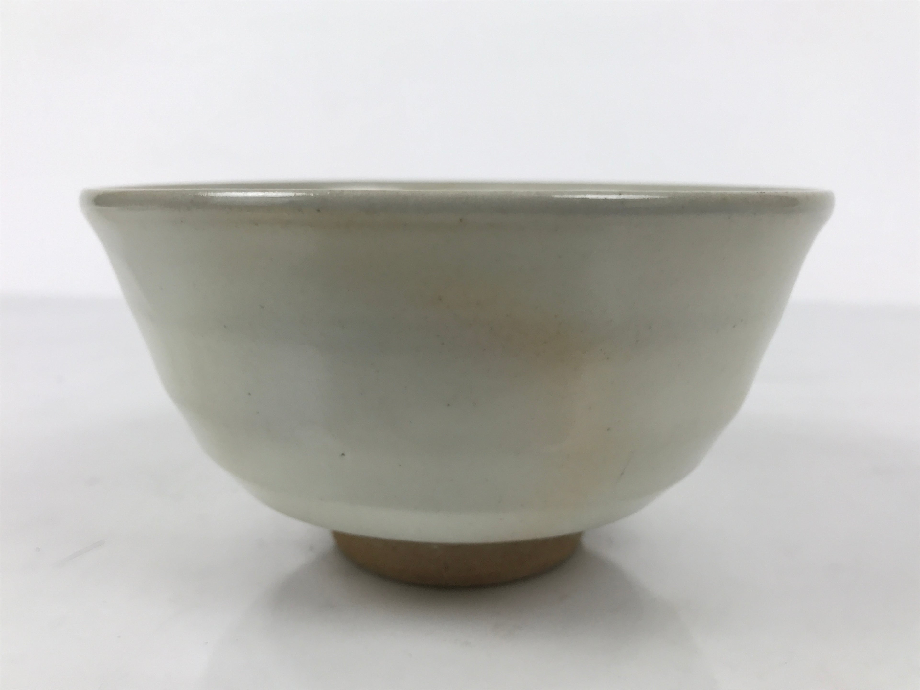 Japanese Ceramic Green Tea Bowl Matcha Chawan Vtg Hagi Ware White Pottery CHB131