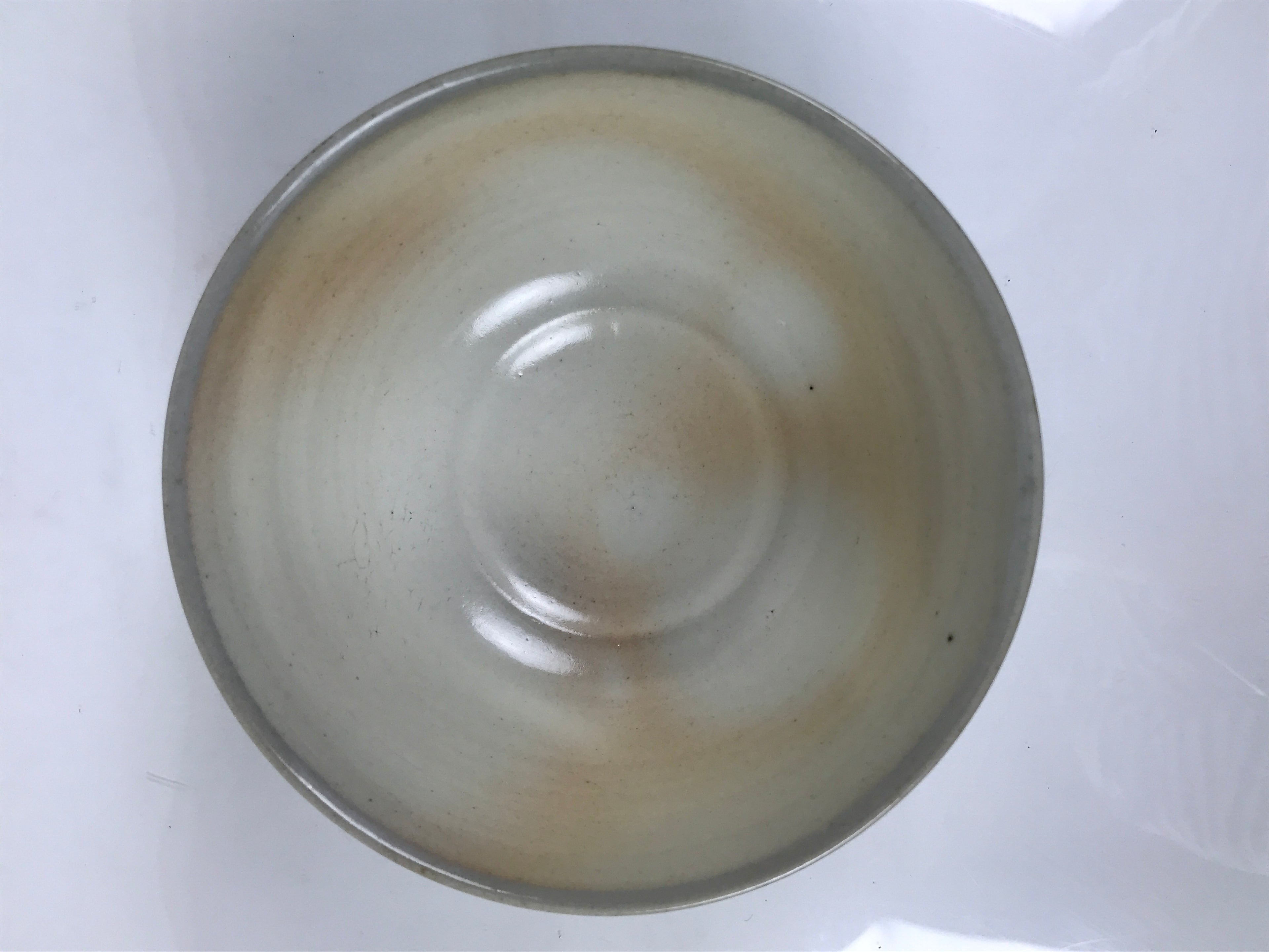 Japanese Ceramic Green Tea Bowl Matcha Chawan Vtg Hagi Ware White Pottery CHB131