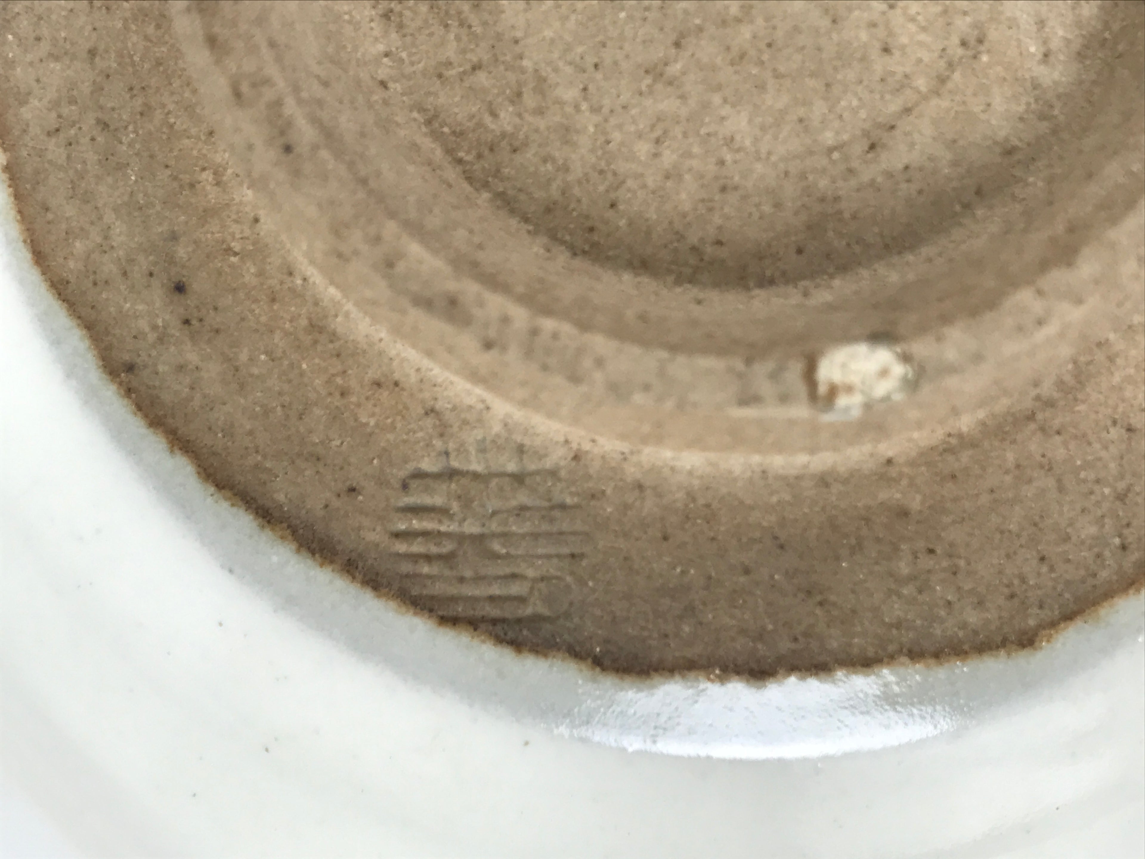 Japanese Ceramic Green Tea Bowl Matcha Chawan Vtg Hagi Ware White Pottery CHB131