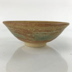 Japanese Ceramic Green Tea Bowl Matcha Chawan Vtg Hiragata Brown Green CHB30