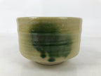 Japanese Ceramic Green Tea Bowl Matcha Chawan Vtg Kiseto Tea Ceremony CHB108