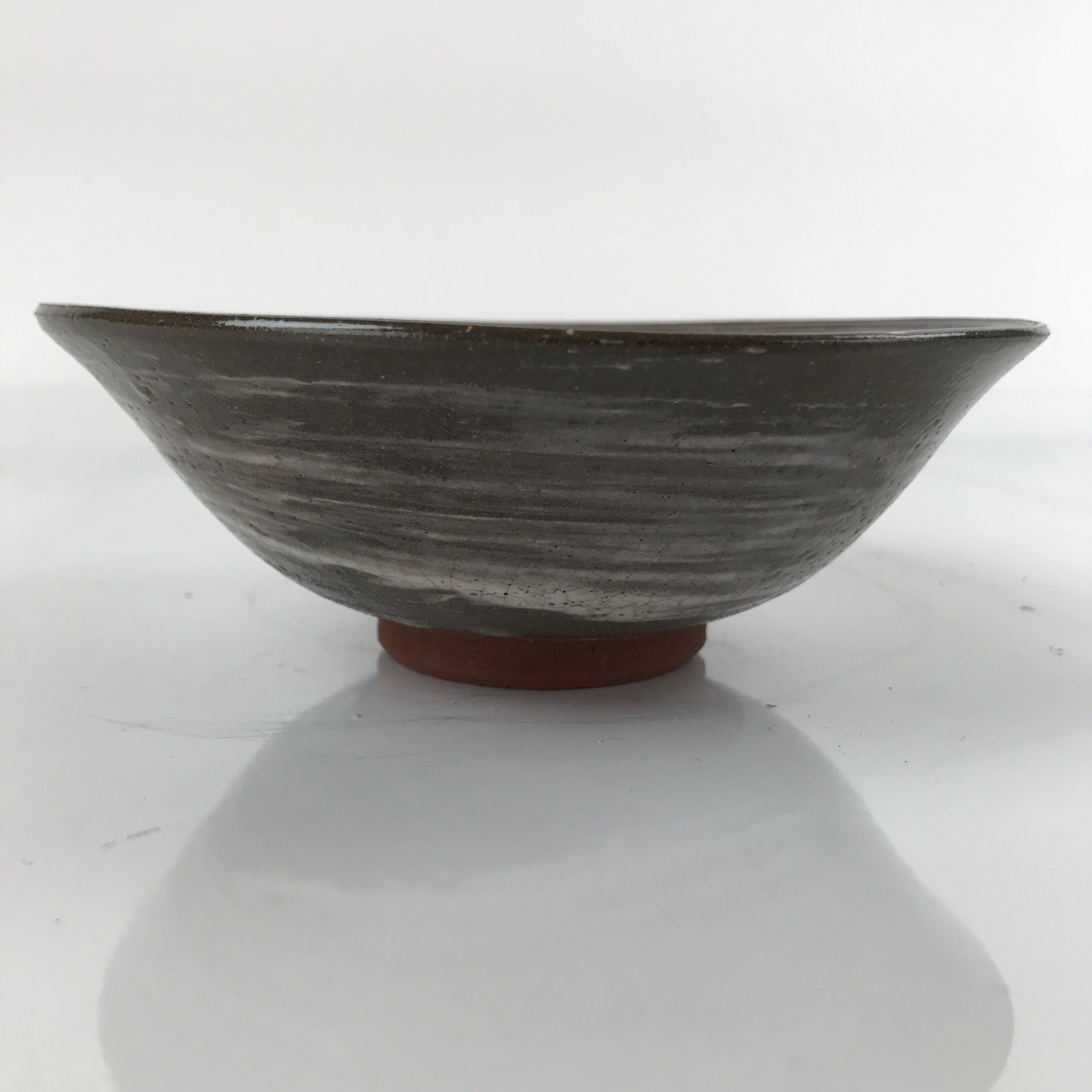 Japanese Ceramic Green Tea Bowl Matcha Chawan Vtg Mishima Brown Floral CHB34