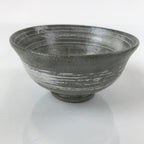Japanese Ceramic Green Tea Bowl Matcha Chawan Vtg Mishima Gray White CHB32