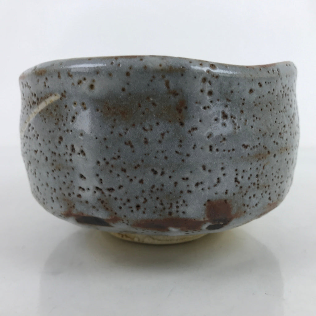 Japanese Ceramic Green Tea Bowl Matcha Chawan Vtg Nezumi Shino Ware CHB62