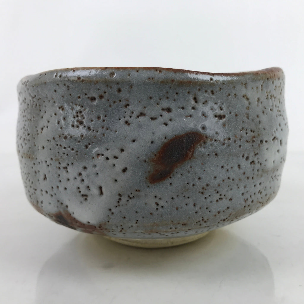 Japanese Ceramic Green Tea Bowl Matcha Chawan Vtg Nezumi Shino Ware CHB62