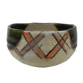 Japanese Ceramic Green Tea Bowl Matcha Chawan Vtg Oribe Shigaraki CHB109