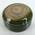 Japanese Ceramic Green Tea Bowl Matcha Chawan Vtg Oribe Ware Green CHB43
