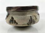 Japanese Ceramic Green Tea Bowl Matcha Chawan Vtg Oribe Ware Kutsugata CHB112