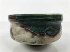Japanese Ceramic Green Tea Bowl Matcha Chawan Vtg Oribe Ware Kutsugata CHB112