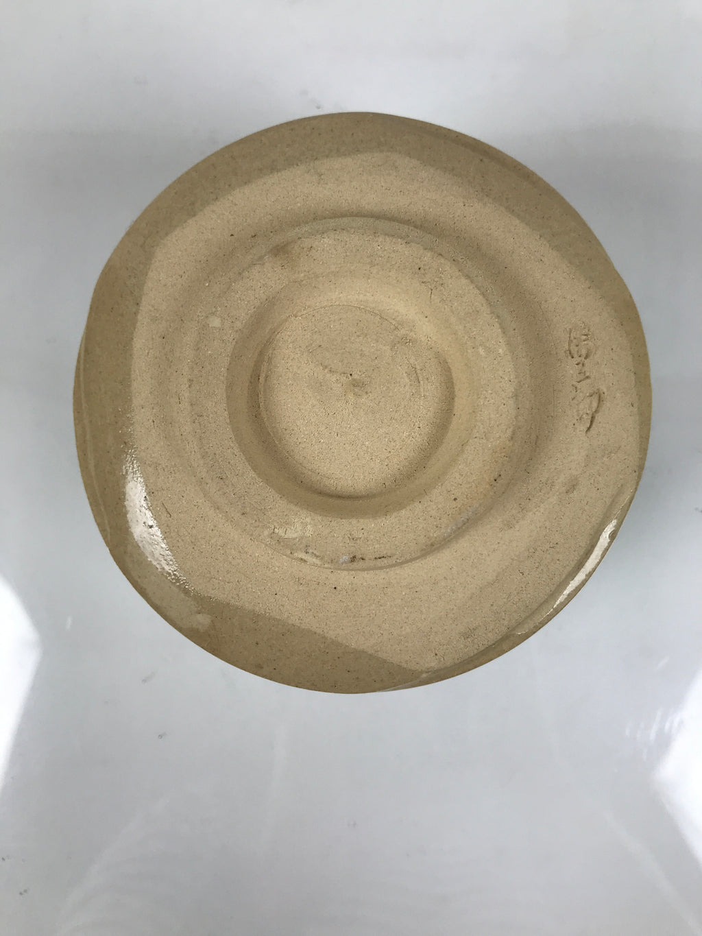 Japanese Ceramic Green Tea Bowl Matcha Chawan Vtg Oribe Ware Pine Pottery CHB127