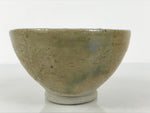 Japanese Ceramic Green Tea Bowl Matcha Chawan Vtg Pottery Beige Blue CHB115
