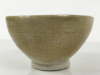 Japanese Ceramic Green Tea Bowl Matcha Chawan Vtg Pottery Beige Blue CHB115