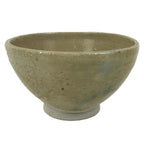 Japanese Ceramic Green Tea Bowl Matcha Chawan Vtg Pottery Beige Blue CHB115