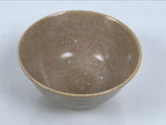 Japanese Ceramic Green Tea Bowl Matcha Chawan Vtg Pottery Beige White CHB165