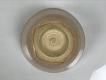 Japanese Ceramic Green Tea Bowl Matcha Chawan Vtg Pottery Beige White CHB165