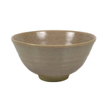 Japanese Ceramic Green Tea Bowl Matcha Chawan Vtg Pottery Beige White CHB165