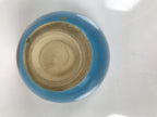 Japanese Ceramic Green Tea Bowl Matcha Chawan Vtg Pottery Blue Gold Crane CHB133