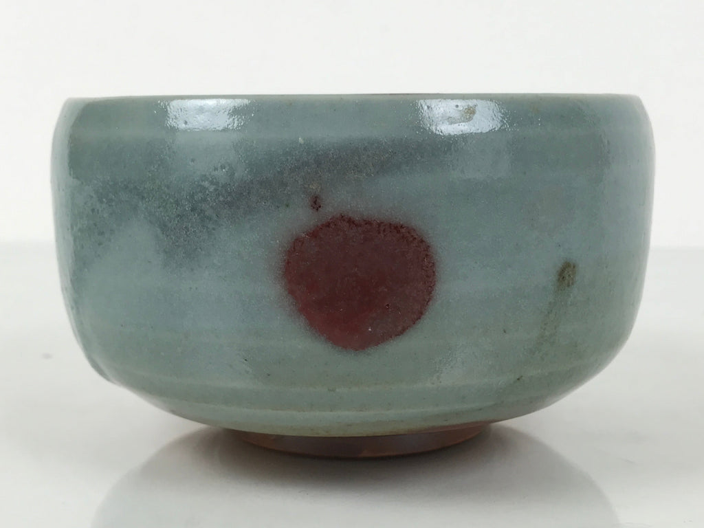 Japanese Ceramic Green Tea Bowl Matcha Chawan Vtg Pottery Blue Gray Brown CHB118