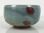 Japanese Ceramic Green Tea Bowl Matcha Chawan Vtg Pottery Blue Gray Brown CHB118