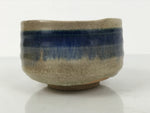 Japanese Ceramic Green Tea Bowl Matcha Chawan Vtg Pottery Blue Gray CHB123
