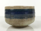 Japanese Ceramic Green Tea Bowl Matcha Chawan Vtg Pottery Blue Gray CHB123
