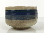 Japanese Ceramic Green Tea Bowl Matcha Chawan Vtg Pottery Blue Gray CHB123
