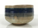 Japanese Ceramic Green Tea Bowl Matcha Chawan Vtg Pottery Blue Gray CHB123
