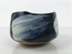 Japanese Ceramic Green Tea Bowl Matcha Chawan Vtg Pottery Blue White CHB129