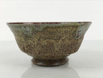 Japanese Ceramic Green Tea Bowl Matcha Chawan Vtg Pottery Brown Green CHB120